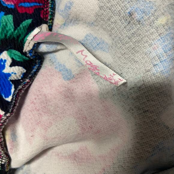 Moa U.S.A. Skirt Floral Stretchy Pencil Straight Elastic Waist See Measurements - Picture 6 of 6